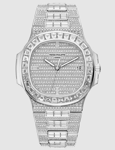 Review Patek Philippe Nautilus 5719 White Gold Diamonds Replica Watch 5719/10G-010